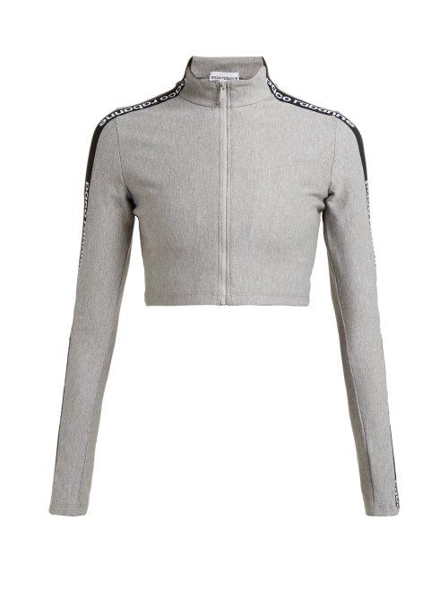Matchesfashion.com Paco Rabanne - Logo Jacquard Zip Through Jacket - Womens - Grey