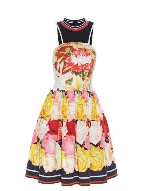 Matchesfashion.com Mary Katrantzou - Densis Rosa Alba Print Mini Dress - Womens - Black Print