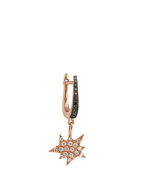 Matchesfashion.com Diane Kordas - Diamond & Rose Gold Explosion Single Earring - Womens - Gold