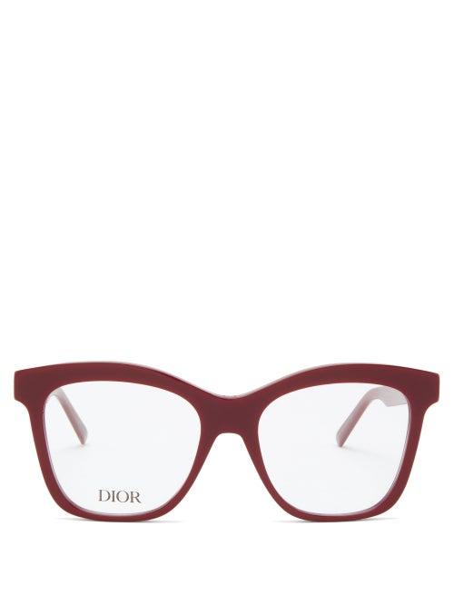 Matchesfashion.com Dior - 30montaignemini Butterfly Acetate Glasses - Womens - Red