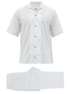 Matchesfashion.com King & Tuckfield - Striped Pyjama Set - Mens - Cream Multi