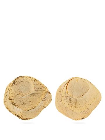 Matchesfashion.com Joelle Kharrat - Jongleur Gold Plated Disc Earrings - Womens - Gold