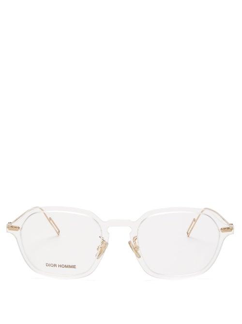 Matchesfashion.com Dior Eyewear - Diordissapear Round Acetate Glasses - Mens - Crystal