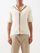Paul Smith - Cuban-collar Signature-striped Cotton-blend Shirt - Mens - Cream