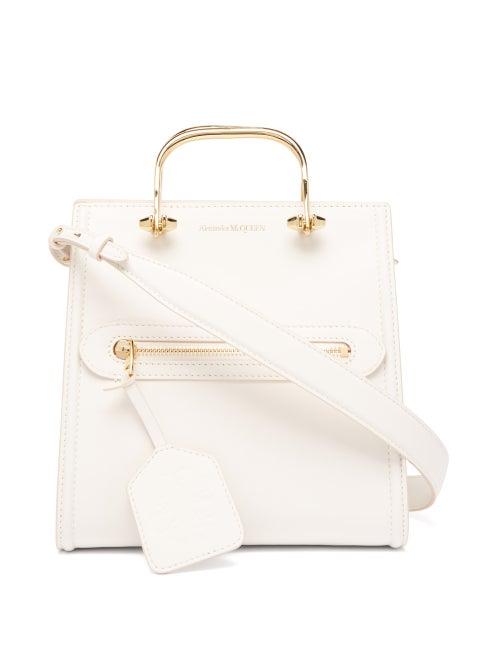 Ladies Bags Alexander Mcqueen - The Short Story Leather Cross-body Bag - Womens - White