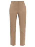 Joseph - Coleman Cropped Leather Trousers - Womens - Light Brown