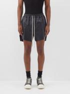Rick Owens - Penta Drawstring-waist Leather Shorts - Mens - Black