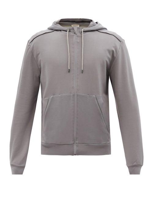 Zimmerli - Zipped Modal-blend Jersey Pyjama Sweater - Mens - Dark Grey