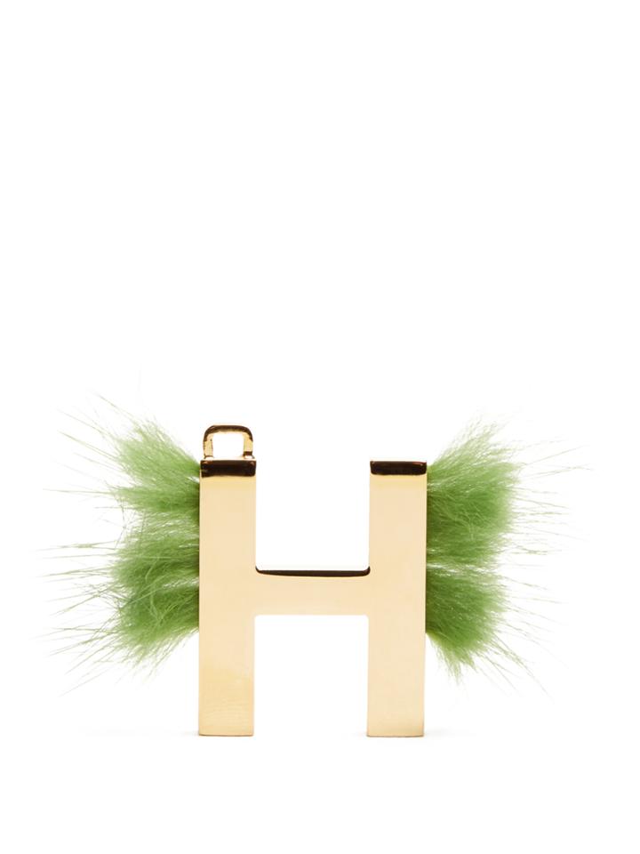 Fendi Abclick Letter 'h' Key Charm