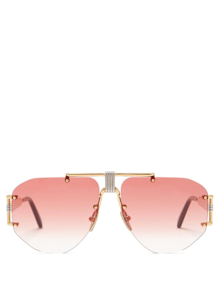 Céline Eyewear Fragola Aviator Gold-tone Metal Sunglasses