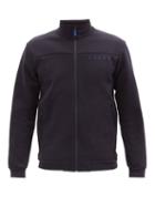 Matchesfashion.com Falke Ess - Logo-print Cotton-blend Jersey Jacket - Mens - Navy