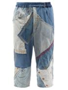 Mens Rtw By Walid - Alain Patchwork Upcycled Denim Trousers - Mens - Blue