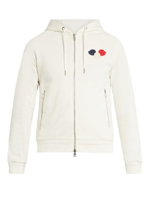 Moncler Logo-appliqu Zip-through Cotton Sweatshirt