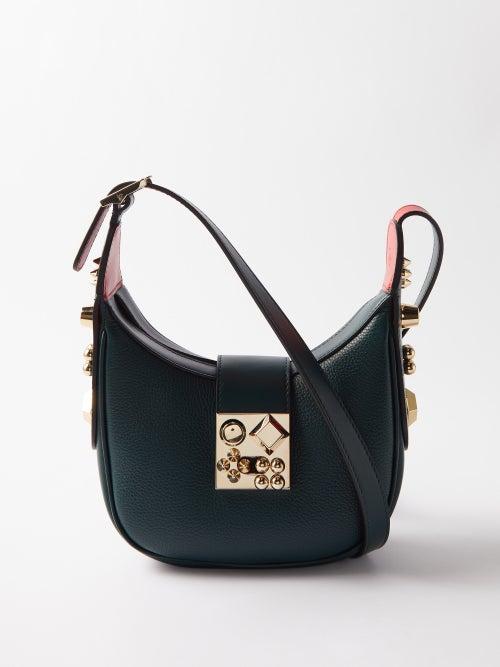 Christian Louboutin - Carasky Mini Leather Shoulder Bag - Womens - Dark Green