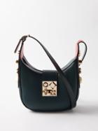 Christian Louboutin - Carasky Mini Leather Shoulder Bag - Womens - Dark Green