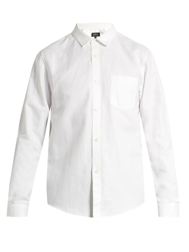 A.p.c. Milan Linen And Cotton-blend Shirt