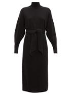 Matchesfashion.com Zimmermann - Espionage Belted Wool Blend Sweater Dress - Womens - Black