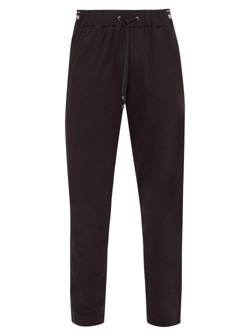 Matchesfashion.com Zimmerli - Stretch Jersey Cotton Blend Trousers - Mens - Brown