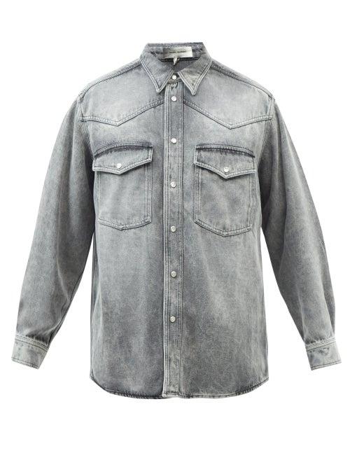 Isabel Marant - Tanem Denim Shirt - Mens - Grey
