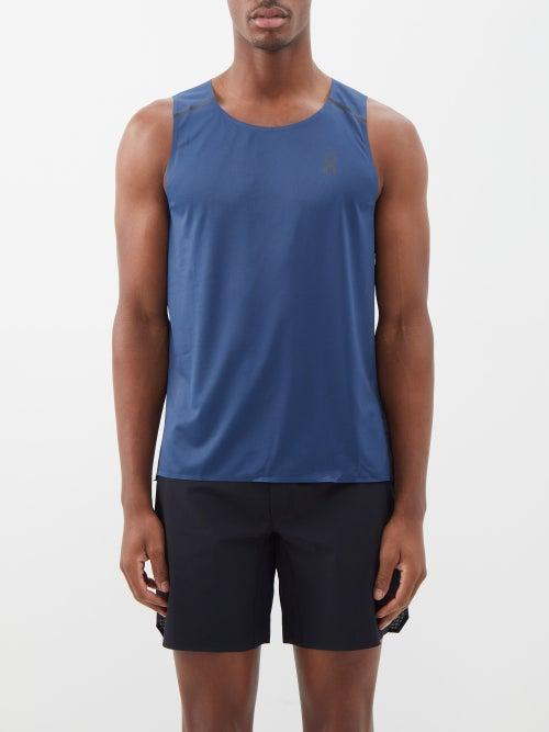 On - Tank-t Running Tank Top - Mens - Dark Blue