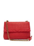 Matchesfashion.com Bottega Veneta - Olimpia Small Intrecciato Shoulder Bag - Womens - Red
