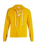 Bliss And Mischief Ohara Lace-up Cotton-blend Sweatshirt