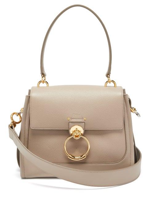 Matchesfashion.com Chlo - Tess Small Grained-leather Crossbody Bag - Womens - Grey