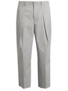 Tomorrowland Striped Cotton-blend Wide-leg Trousers