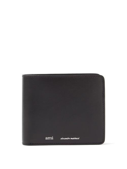Ami - Logo-print Leather Wallet - Mens - Black