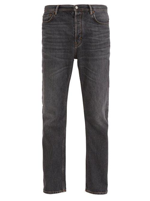 Matchesfashion.com Acne Studios - Land Mid Rise Straight Leg Jeans - Mens - Black