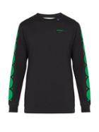 Matchesfashion.com Off-white - Dot Print Long Sleeved Cotton T Shirt - Mens - Black