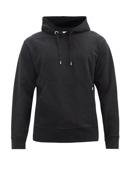Matchesfashion.com Helmut Lang - Buckled-strap Cotton-jersey Hooded Sweatshirt - Mens - Black