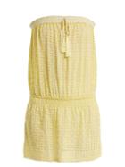 Matchesfashion.com Melissa Odabash - Adela Strapless Broderie Anglaise Dress - Womens - Yellow