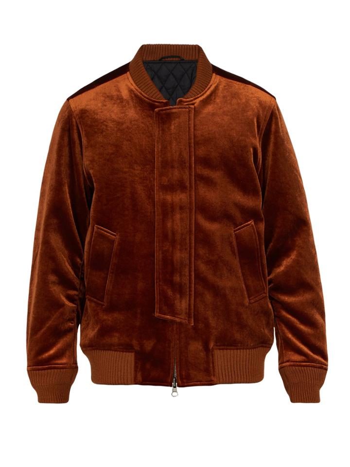 Saturdays Nyc Calvin Velvet Bomber Jacket