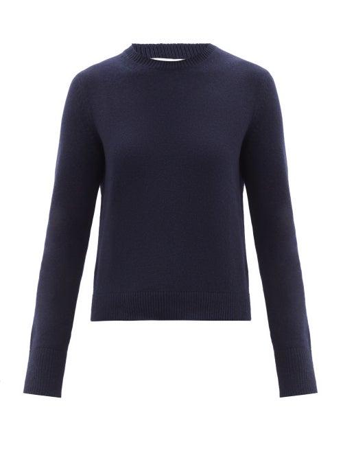 Another Tomorrow - Recycled Cashmere-blend Sweater - Womens - Navy