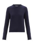 Another Tomorrow - Recycled Cashmere-blend Sweater - Womens - Navy