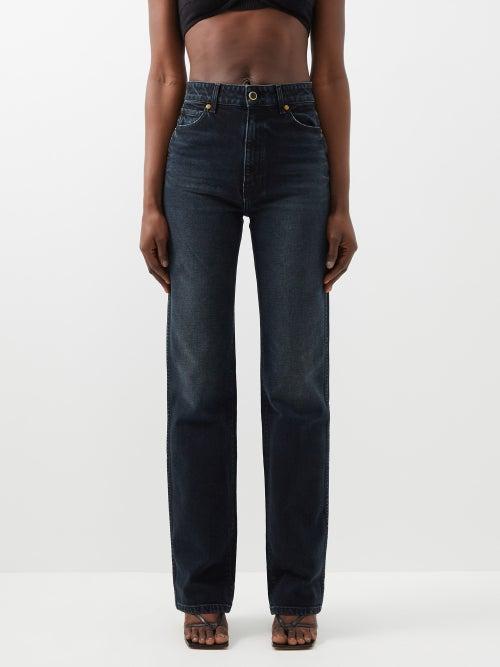Khaite - Danielle Straight-leg Jeans - Womens - Black Grey