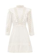 Matchesfashion.com Sea - Victoria Ruffled Cotton Mini Dress - Womens - White
