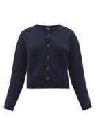 Matchesfashion.com Margaret Howell - Cropped Merino Wool Cardigan - Womens - Navy