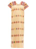 Matchesfashion.com Pippa Holt - No.148 Embroidered Striped Cotton Kaftan - Womens - Orange Multi