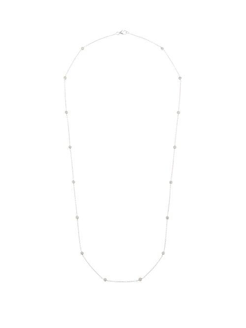 Matchesfashion.com Rosa De La Cruz - Diamond Dot 18kt Gold Necklace - Womens - Crystal