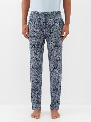 Zimmerli - Pureness Stretch-jersey Pyjama Trousers - Mens - Navy Multi