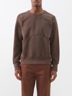 Nicholas Daley - Waffle-panel Cotton-jersey Sweatshirt - Mens - Brown