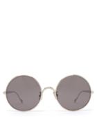 Loewe - Round Metal Sunglasses - Mens - Silver