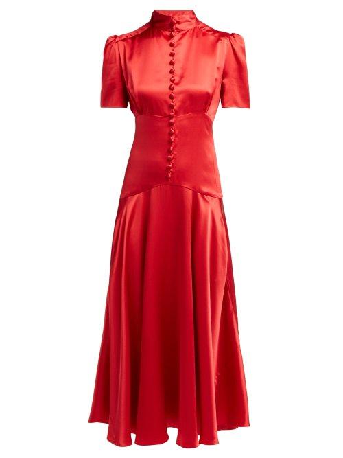 Matchesfashion.com Hillier Bartley - Plimpton Silk Satin Dress - Womens - Red
