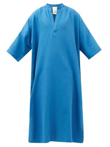 Marrakshi Life - Cotton Kaftan - Mens - Blue