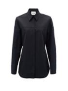 Matchesfashion.com Jil Sander - Panelled Cotton-blend Shirt - Womens - Navy