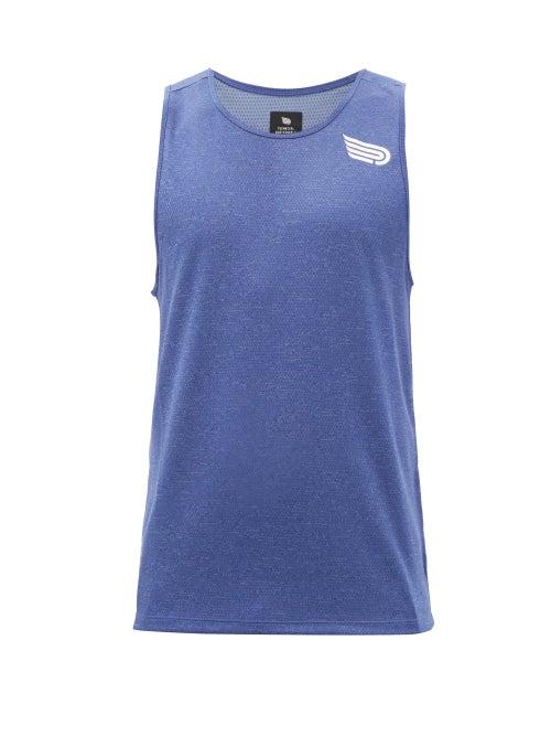 Pressio - Core Recycled-fibre Mesh Tank Top - Mens - Blue