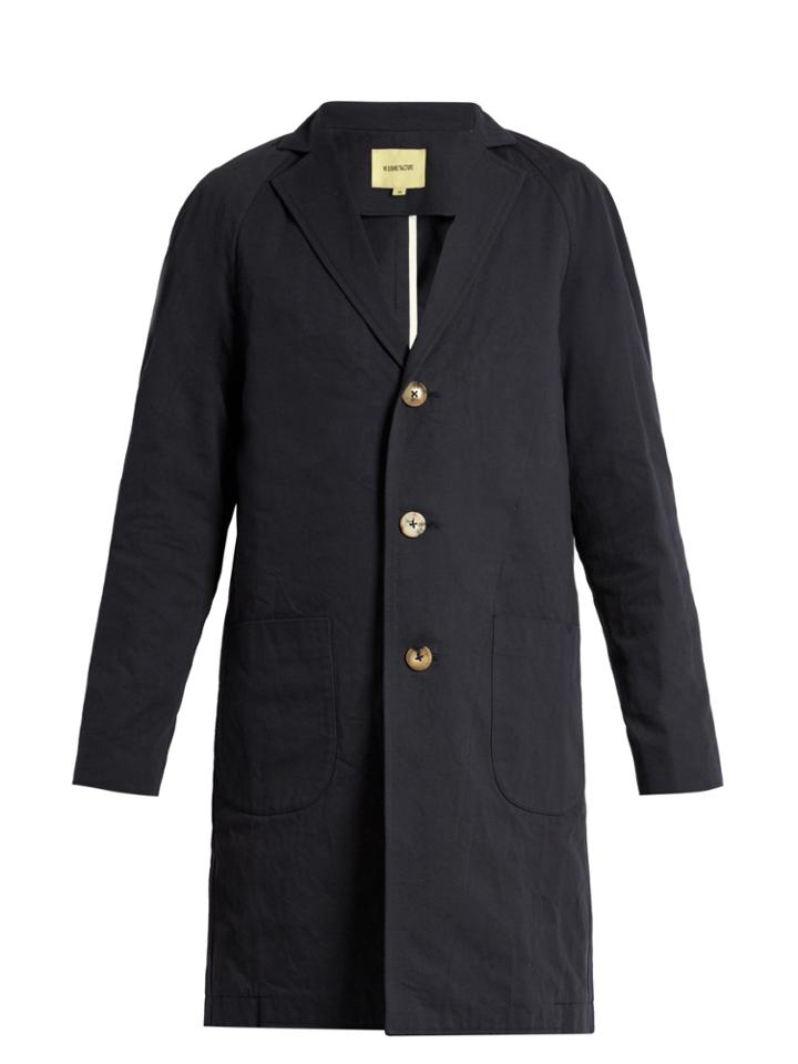De Bonne Facture Notch-lapel Japanese-cotton Coat