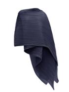 Matchesfashion.com Pleats Please Issey Miyake - Madame T Pleated Scarf - Womens - Navy